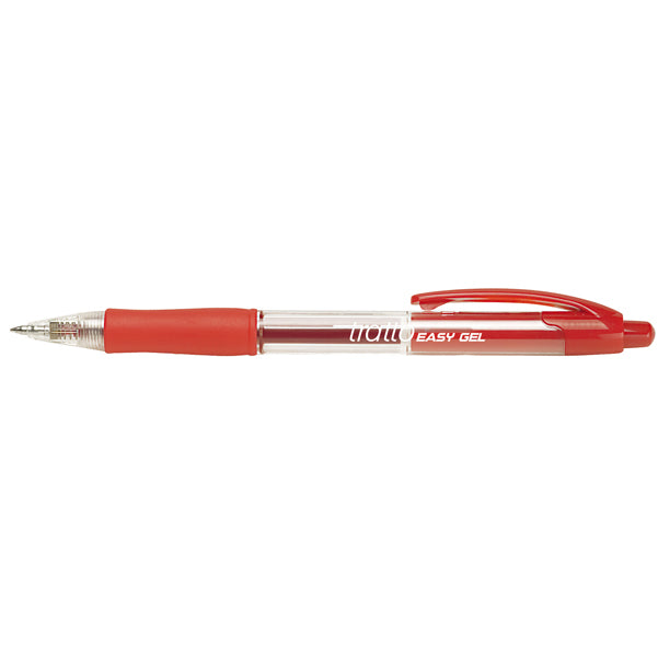 TRATTO - 827702 - Penna a sfera a scatto Easy gel - punta 0,5mm - rosso - Tratto
