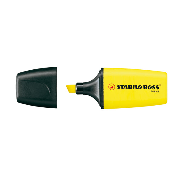 STABILO - 07-24 - Evidenziatore Boss Mini - punta scalpello - tratto 2 - 5 mm - giallo 24 - Stabilo