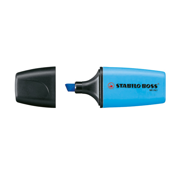 STABILO - 07-31 - Evidenziatore Boss Mini - punta a scalpello - tratto 2 - 5 mm - azzurro 31 - Stabilo