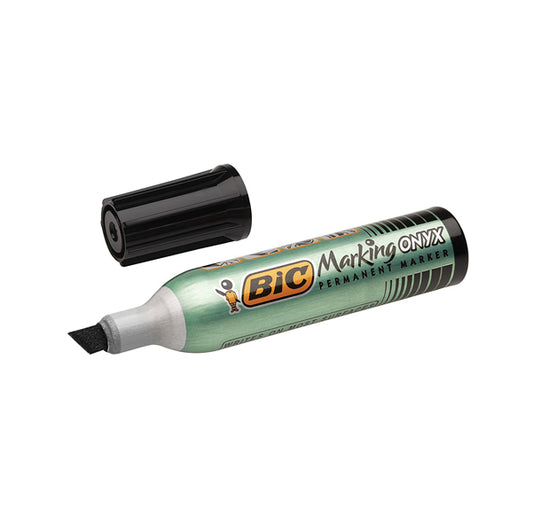 BIC - 8418303 - Marcatore permanente Marking Onyx 1591 - punta a scalpello 2,70-6,20mm - nero - Bic - conf. 12 pezzi
