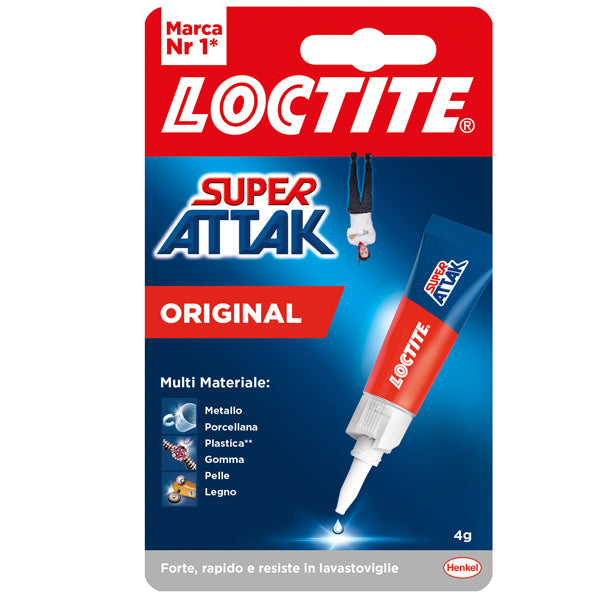 LOCTITE - 2632815 - Colla Super Attak Original - 4 gr - trasparente - Loctite