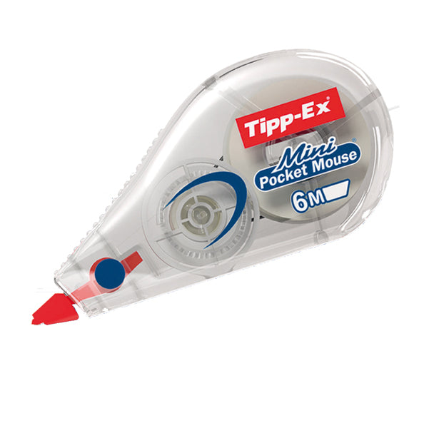 TIPP-EX - 932564 - Correttore a nastro Mini Pocket Mouse - 5mm x 6mt - trasparente - Tipp Ex - box 10 correttori