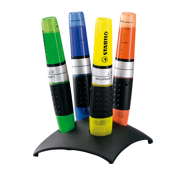 STABILO - 7104-2 - Evidenziatore Stabilo Luminator - punta a scalpello - tratto 2,0-5,0mm - set 4 colori - Stabilo