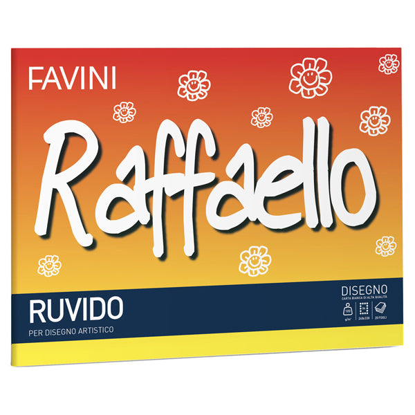 FAVINI - A104614 - Album Raffaello - 24x33cm - 100gr - 20 fogli - ruvido - Favini