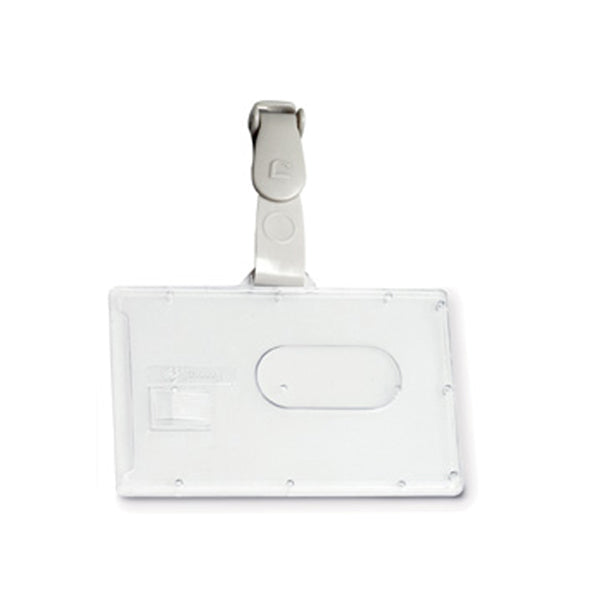 FELLOWES - L460 - Portabadge rigido Pocket - clip in plastica - 5,3 x 8,5 cm - Fellowes