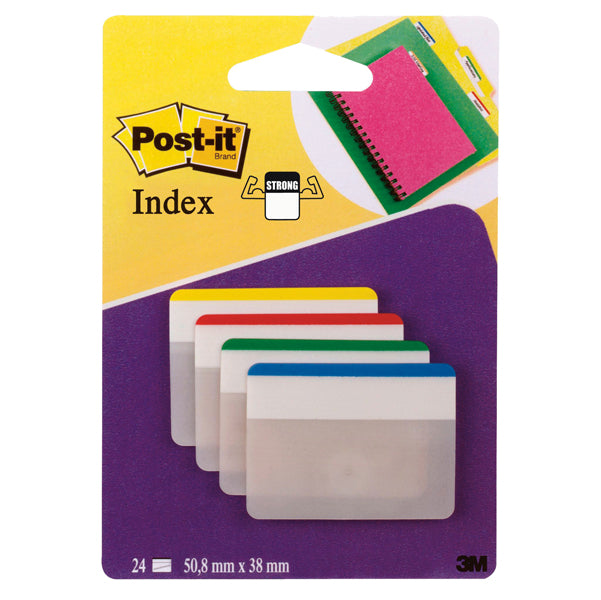 POST-IT - 5271 - Segnapagina Post it  Index Strong - 686F-1 - per archivio - 50,8 x 38 mm - colori classici - Post it  - conf. 24 pezzi