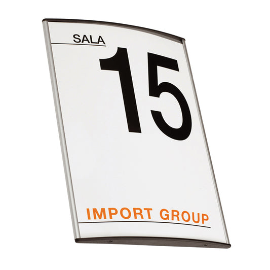 STUDIO T - 1431031 - Targa da parete Arkos - 10 x 10 cm - profilo silver - Studio T