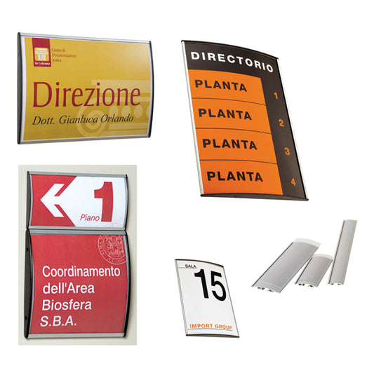 STUDIO T - 1431038 - Targa da parete Arkos - 15 x 21 cm - profilo silver - Studio T