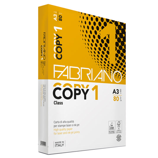 FABRIANO - 42029742 - Carta copy1 class - A3 - 80 gr - bianco - Fabriano - conf. 500 fogli