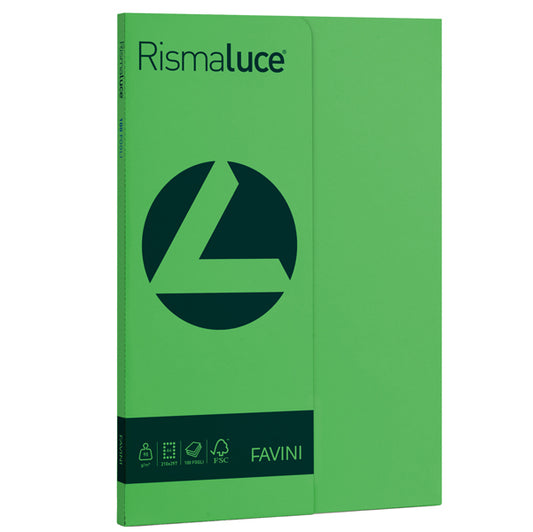 FAVINI - A69D144 - Carta Rismaluce Small - A4 - 90 gr - verde 60 - Favini - conf. 100 fogli