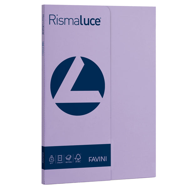 FAVINI - A69J144 - Carta Rismaluce Small - A4 - 90 gr - viola 49 - Favini - conf. 100 fogli
