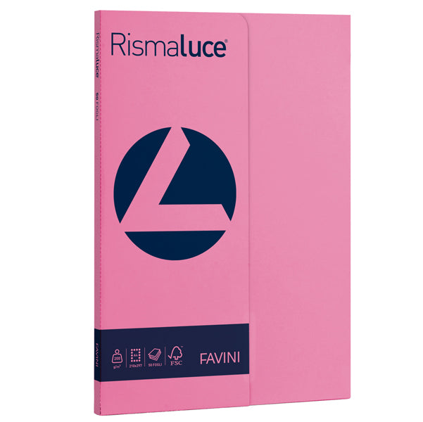 FAVINI - A69F544 - Carta Rismaluce Small - A4 - 200 gr - ciclamino 58 - Favini - conf. 50 fogli