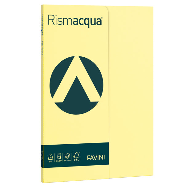 FAVINI - A692144 - Carta Rismacqua Small - A4 - 90 gr - giallo chiaro 07 - Favini - conf. 100 fogli