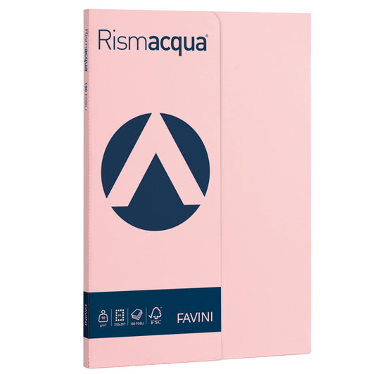 FAVINI - A69S144 - Carta Rismacqua Small - A4 - 90 gr - rosa 10 - Favini - conf. 100 fogli