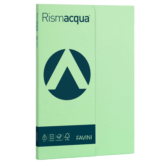 FAVINI - A69P144 - Carta Rismacqua Small - A4 - 90 gr - verde chiaro 09 - Favini - conf. 100 fogli