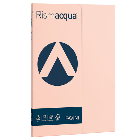 FAVINI - A695144 - Carta Rismacqua Small - A4 - 90 gr - salmone 05 - Favini - conf. 100 fogli