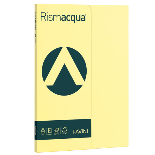 FAVINI - A692544 - Carta Rismacqua Small - A4 - 200 gr - giallo chiaro 07 - Favini - conf. 50 fogli