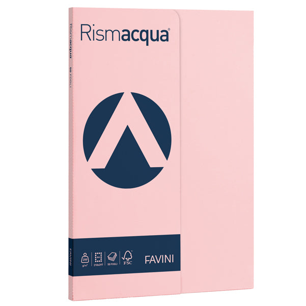 FAVINI - A69S544 - Carta Rismacqua Small - A4 - 200 gr - rosa 10 - Favini - conf. 50 fogli