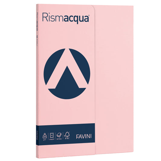 FAVINI - A69S544 - Carta Rismacqua Small - A4 - 200 gr - rosa 10 - Favini - conf. 50 fogli