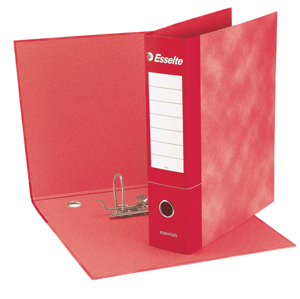 ESSELTE - 390775160 - Registratore Essentials G75 - dorso 8 cm - protocollo 23x33 cm - rosso - Esselte