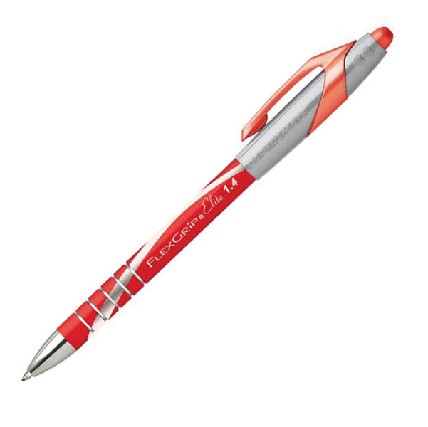 PAPERMATE - S0768280 - Penna a sfera a scatto Flexgrip Elite - punta 1,4mm - rosso - Papermate