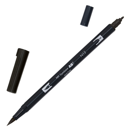 TOMBOW - PABT-N15 - Pennarello Dual Brush N15 - nero - Tombow - 51191 -  Conf. da 6 Pz.