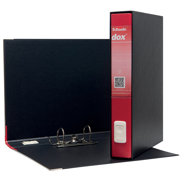 DOX - D26511 - Registratore Dox 5 - dorso 5 cm - protocollo 23x34 cm - rosso - Esselte