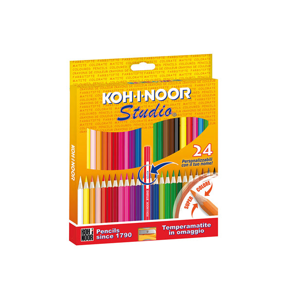 KOH.I.NOOR - DH3325 - Matite colorate Studio - diametro mina 2,8 mm - colori assortiti - Koh-I-Noor - astuccio 24 pezzi