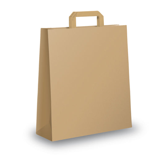 Mainetti Bags - 034930 - Shopper - maniglie piattina - 45 x 15 x 50 cm - carta kraft - avana - Mainetti Bags - conf. 25 pezzi