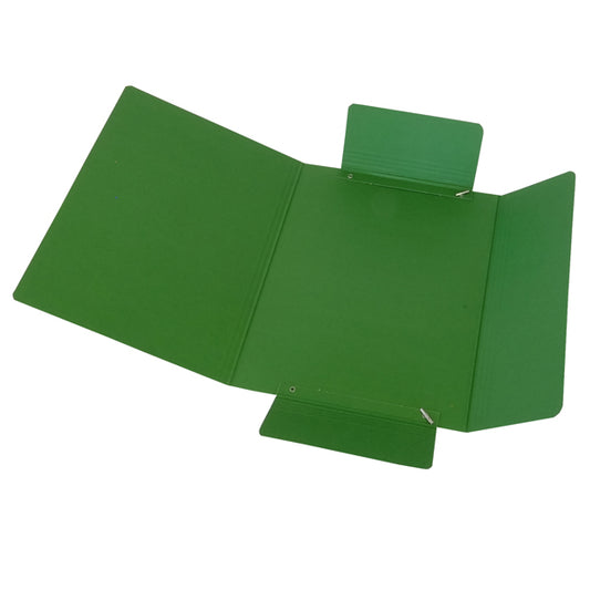 CART. GARDA - CG0032PBXXXAE03 - Cartellina con elastico - presspan - 3 lembi - 700 gr - 25x34 cm - verde - Cartotecnica del Garda