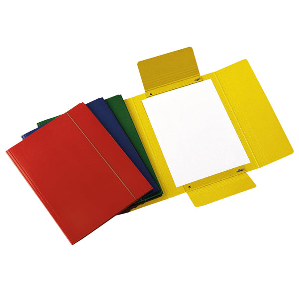 CART. GARDA - CG0032PBXXXAE15 - Cartellina con elastico - presspan - 3 lembi - 700 gr - 25x34 cm - colori assortiti - Cartotecnica del Garda