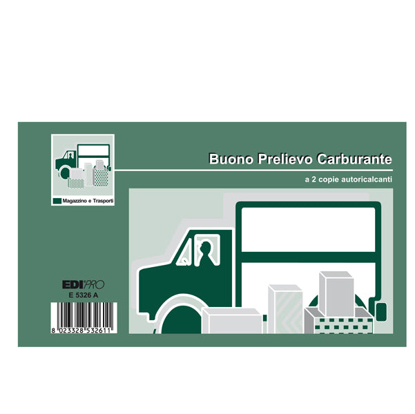 EDIPRO - E5326A - Blocco prelievo carburante - 50-50 fogli autoricalcanti - 9,9 x 17cm - Edipro