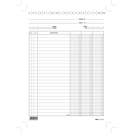 EDIPRO - E3563 - Schede - 3 colonne - 29,7x21 cm (verticale) - Edipro - bianco - conf. 100 pezzi