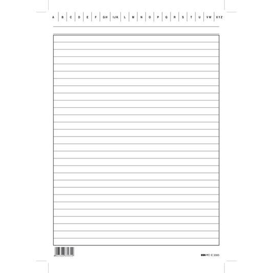 EDIPRO - E3393BL - Schede in cartoncino rigate - 24 x 17 cm verticale - Edipro - conf. 100 pezzi