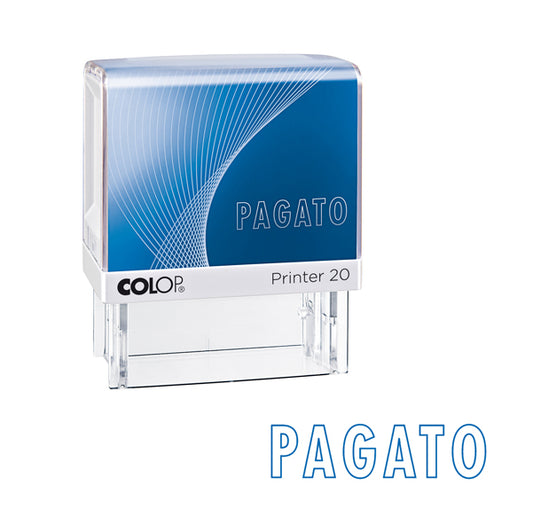 COLOP - PRINTER.20-L0126 - Timbro Printer 20-L G7 - PAGATO - 1,4 x 3,8 cm - autoinchiostrante - Colop