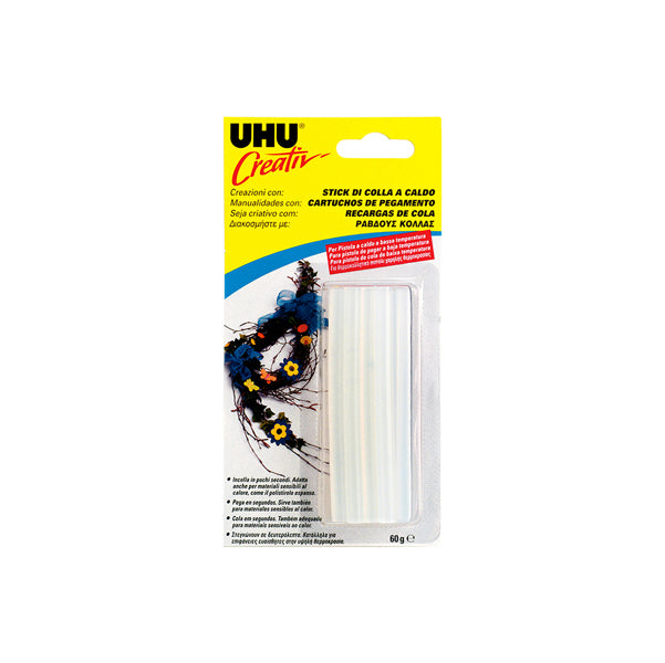 UHU - 44181 - Colla termofusibile - diametro 7mm - 60gr - per bassa temperatura - Uhu