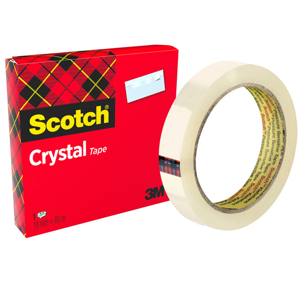 SCOTCH - 30604 - Nastro adesivo Crystal 600 - 66 m x 1,9 cm - trasparente - Scotch