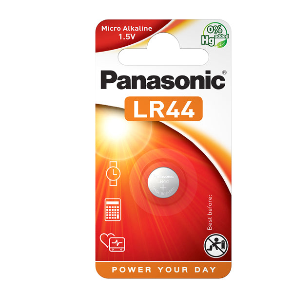 PANASONIC - C300044 - Micropila LR44 - 1,5V - a pastiglia - alcalina - Panasonic