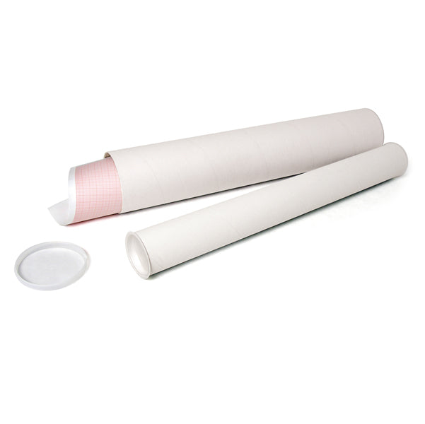 IKona+ - 841-50 - Tubo portadisegni - diametro 6 cm - H 54 cm - cartone - bianco - IKona+