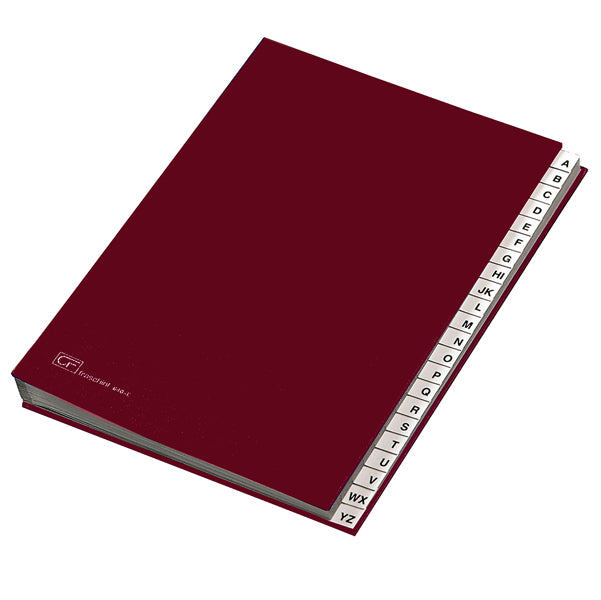 FRASCHINI - 640E-ROSSO - Classificatore alfabetico A-Z - 640E - 24x34 cm - rosso - Fraschini