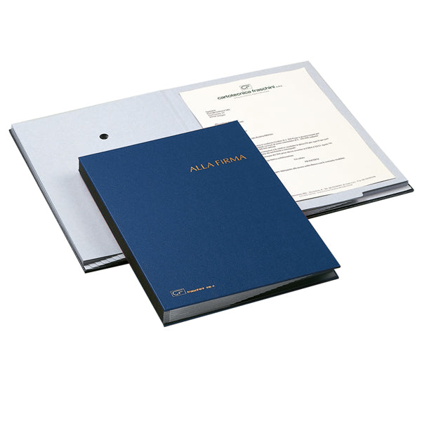 FRASCHINI - 618A-BLU - Libro firma - 18 intercalari - 24x34 cm - blu - Fraschini