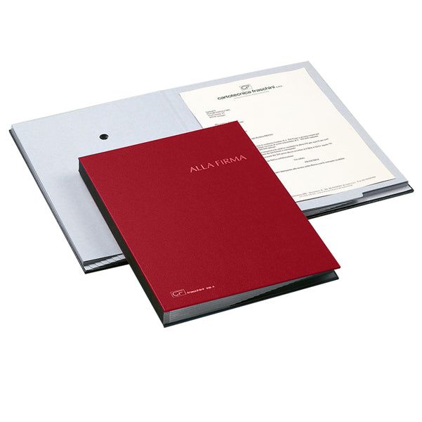 FRASCHINI - 618A-ROSSO - Libro firma - 18 intercalari - 24x34 cm - rosso - Fraschini