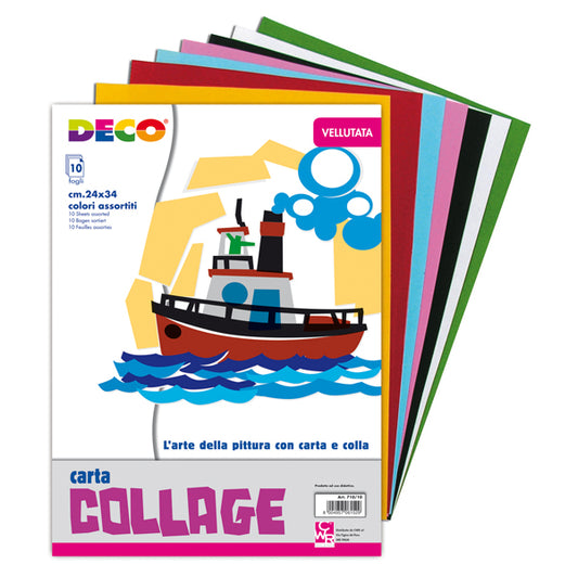 DECO - 710-10 - Album collage 710-10 - 24x34cm - 10fg - carta velluto - 130gr - DECO