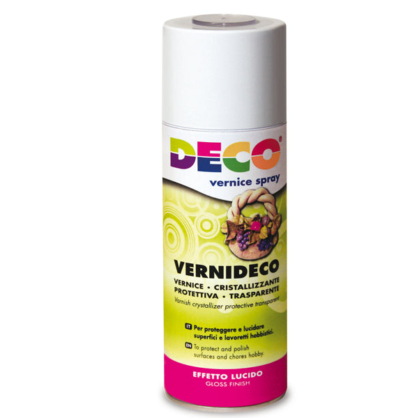 DECO - 622 - Vernice spray - trasparente - effetto laccato e ceramico - 400ml - DECO