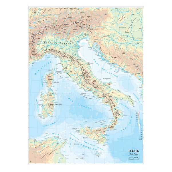 BELLETTI - MS01PL - Carta geografica Italia - scolastica - murale - Belletti