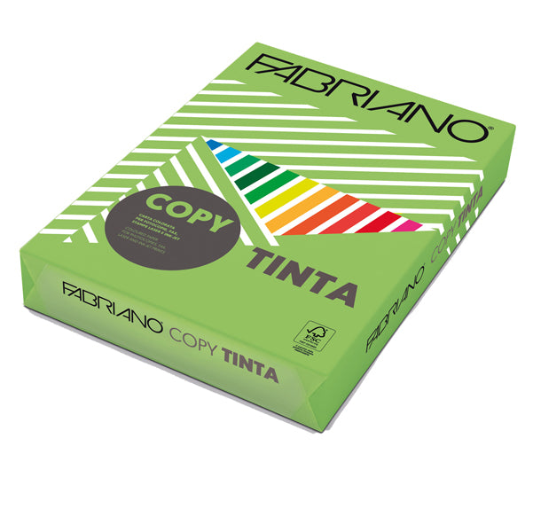 FABRIANO - 60221297 - Carta Copy Tinta - A4 - 80 gr - colori forti verde pisello - Fabriano - conf. 500 fogli