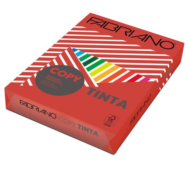 FABRIANO - 60521297 - Carta Copy Tinta - A4 - 80 gr - colori  forti rosso - Fabriano - conf. 500 fogli