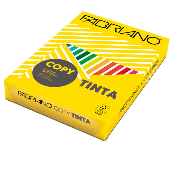 FABRIANO - 60621297 - Carta Copy Tinta - A4 - 80 gr - colori  forti giallo - Fabriano - conf. 500 fogli
