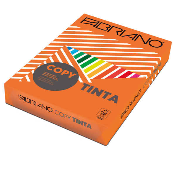 FABRIANO - 68521297 - Carta Copy Tinta - A4 - 80 gr - colori  forti arancio - Fabriano - conf. 500 fogli