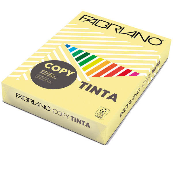 FABRIANO - 61121297 - Carta Copy Tinta - A4 - 80 gr - colore tenue banana - Fabriano - conf. 500 fogli